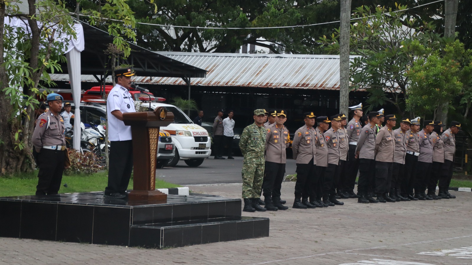 Takbiran Tanpa Konvoi,  Ini Pesan Utama Bupati Saat Apel di Polres Nganjuk
