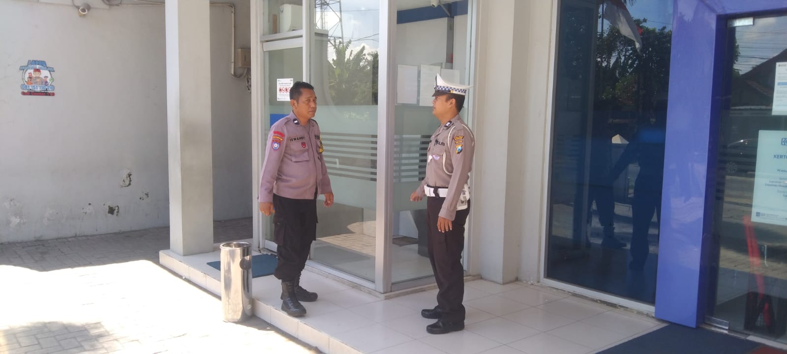Polsek Kertosono Gelar Patroli Perbankan Cegah Tindak Kejahatan di ATM Saat Libur Idul Fitri