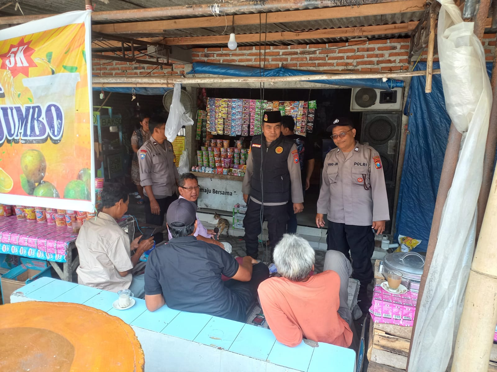 Kapolsek Jatikalen Bersama Anggotanya Patroli di Obyek Wisata Permandian Air Panas Bayu Biru