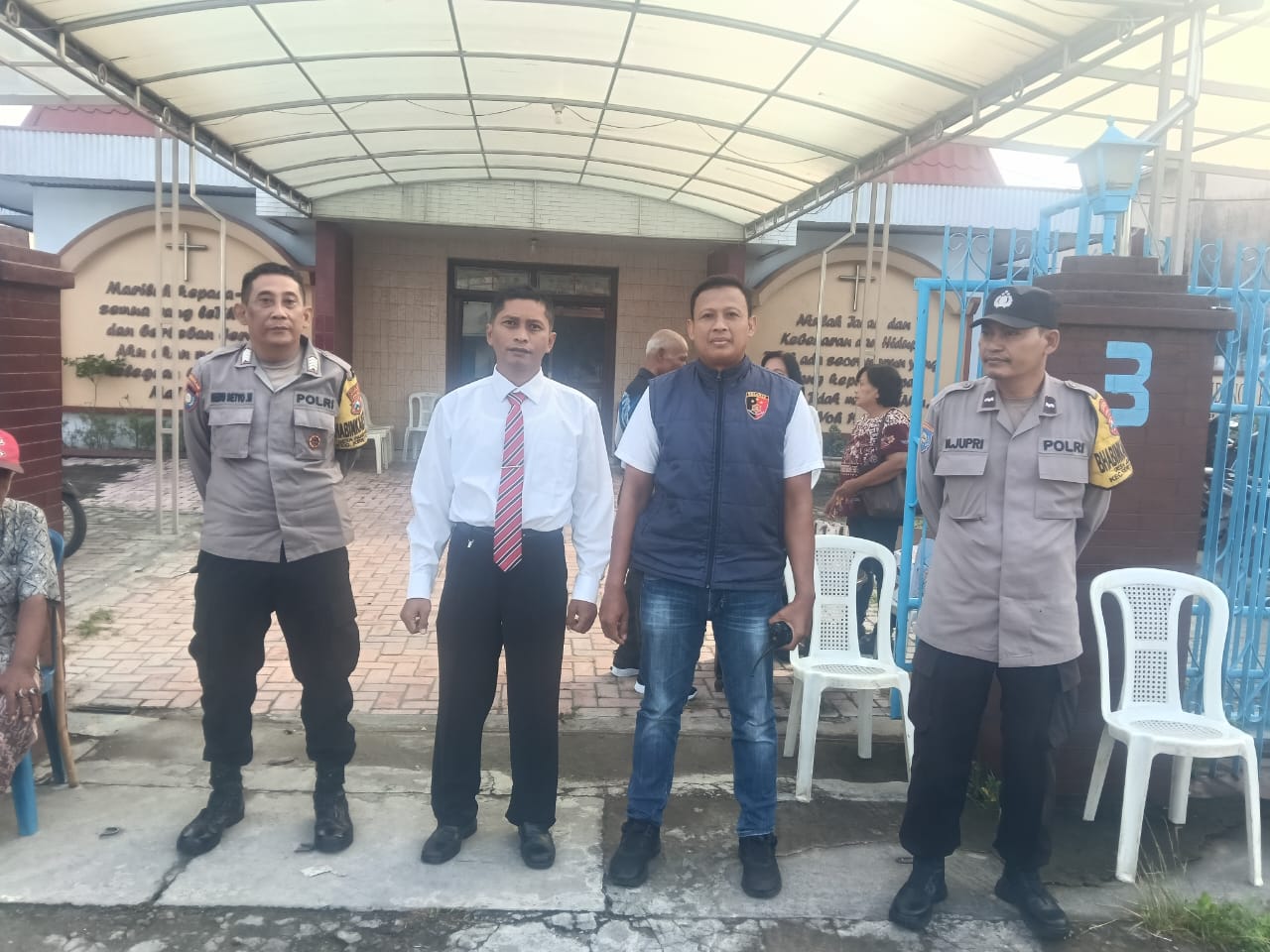 Polsek Kertosono Perketat Pengamanan Gereja Saat Peringatan Hari Wafat Isa Al-Masih