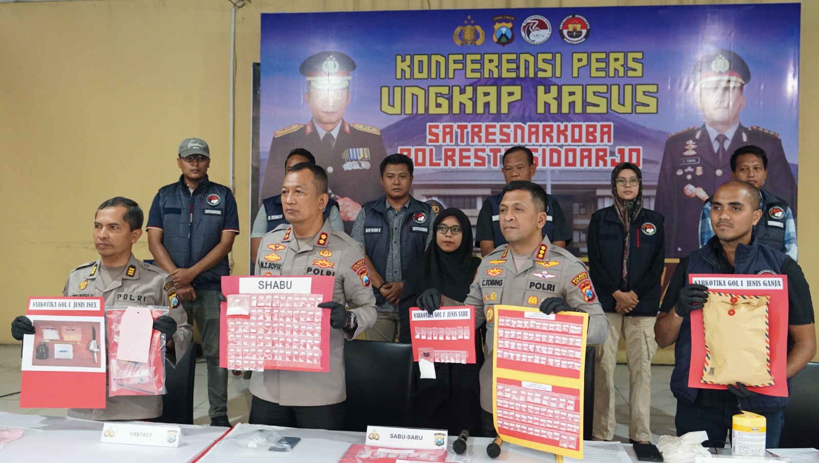*Polresta Sidoarjo Ungkap 19 Kasus Narkoba Selamatkan 4000 Jiwa dari Bahaya Narkotika*