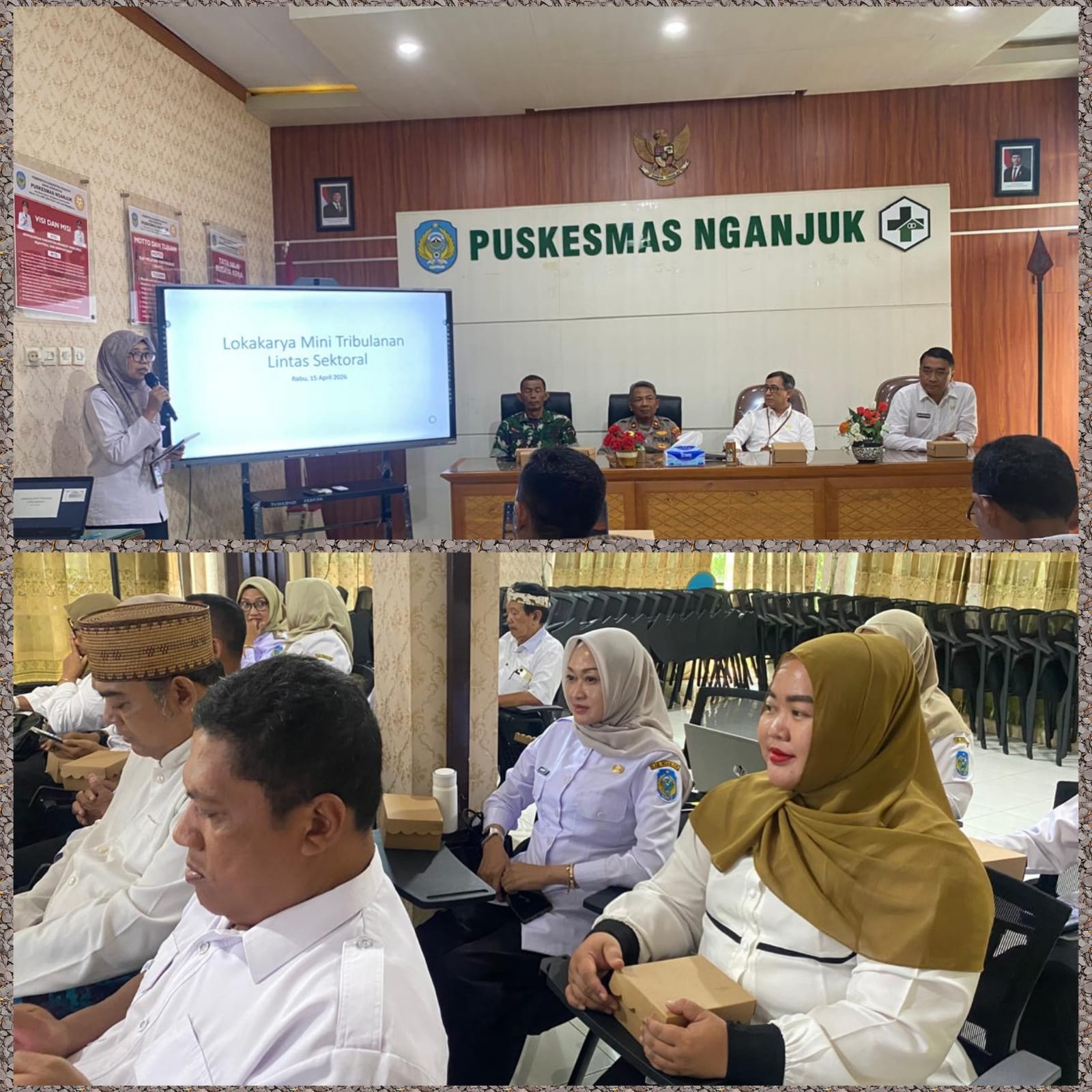 Kapolsek Nganjuk Kota Hadiri Mini Lokakarya Lintas Sektoral di Puskesmas Nganjuk