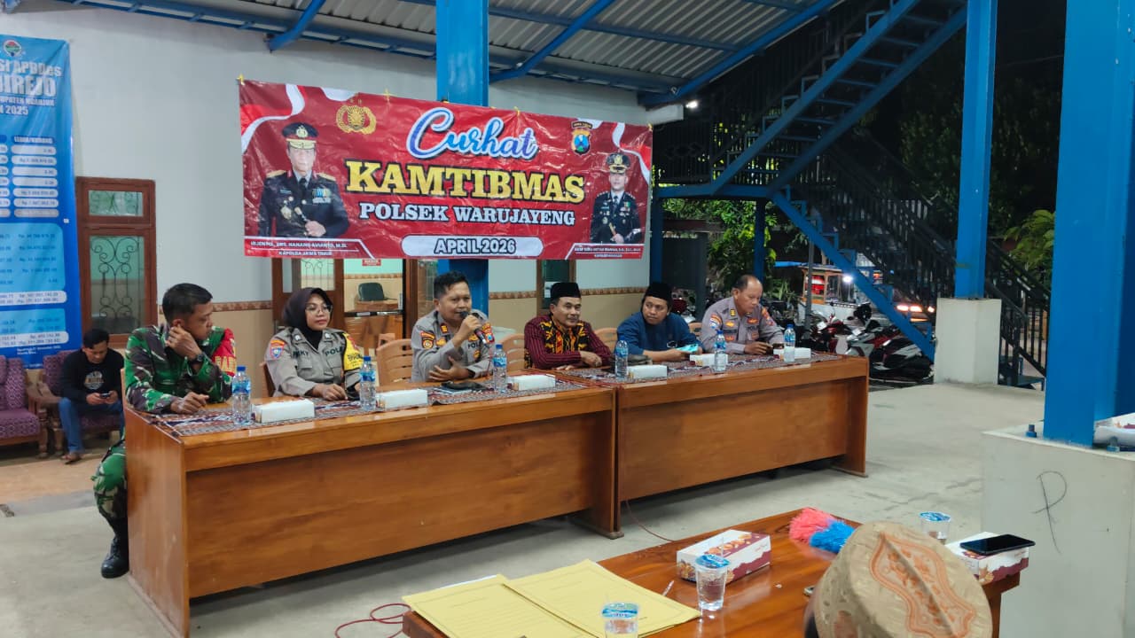 Tampung Informasi Masyarakat, Polsek Warujayeng Gelar Curhat Kamtibmas di Ngadirejo