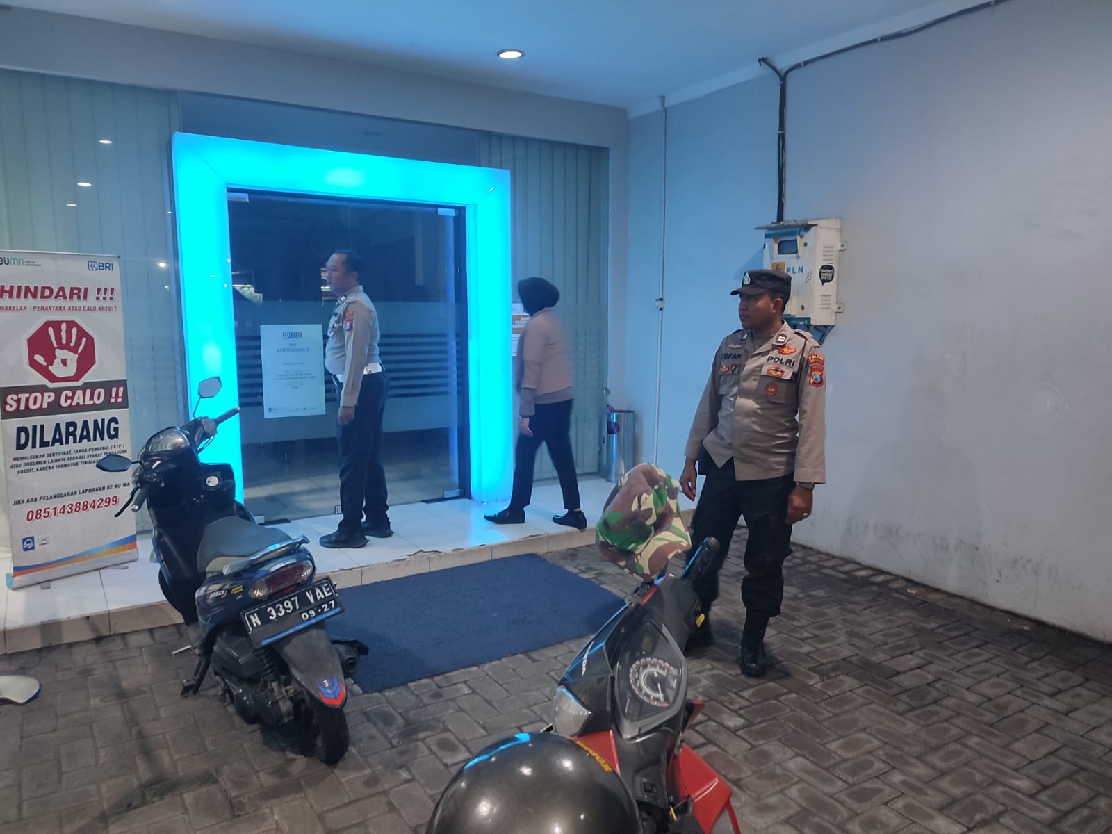 Antisipasi Kejahatan di ATM, Polsek Kertosono Patroli Perbankan