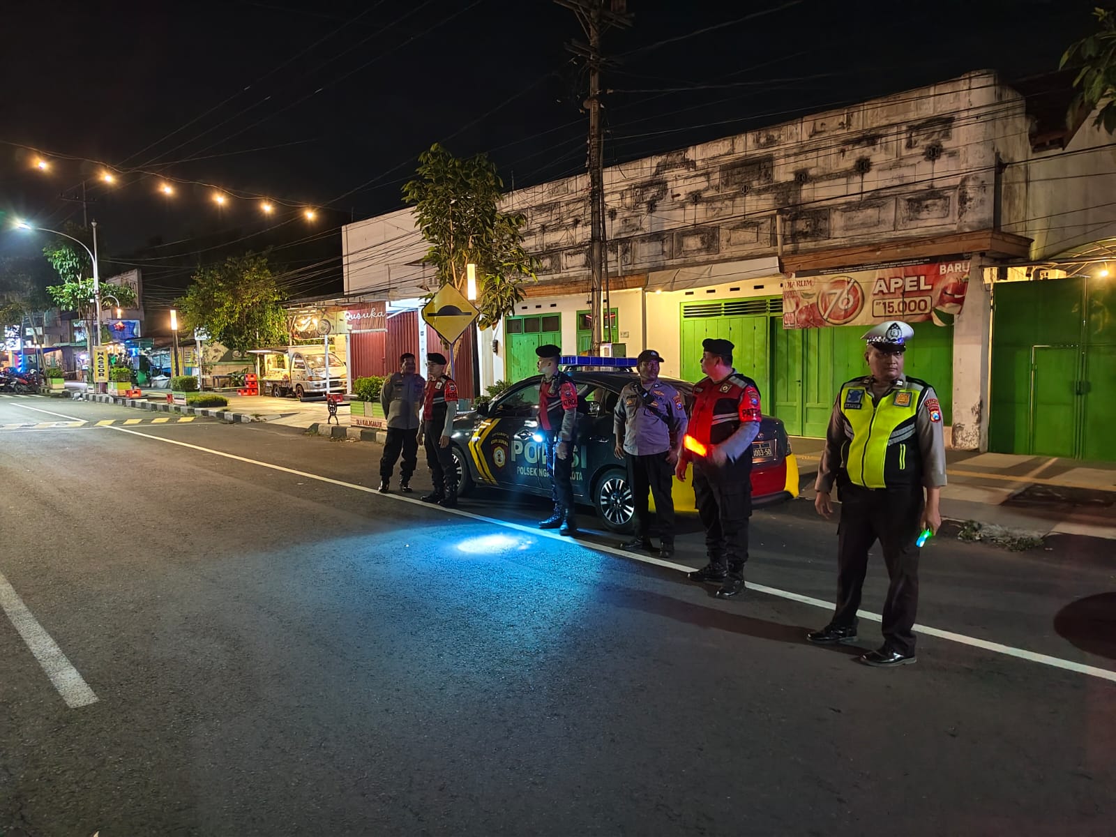 Operasi S.R.E.G Gabungan Samapta Polres Nganjuk dan Polsek Nganjuk Kota, Antisipasi Gangguan Kamtibmas