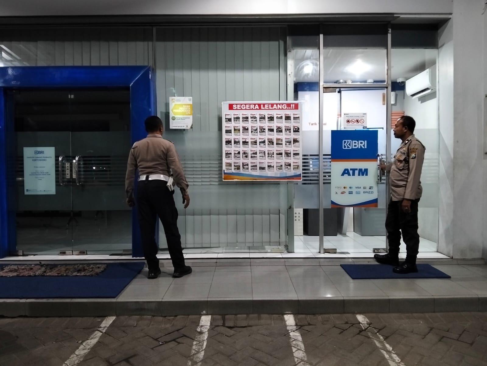 Antisipasi Kejahatan di ATM, Polsek Kertosono Patroli Perbankan
