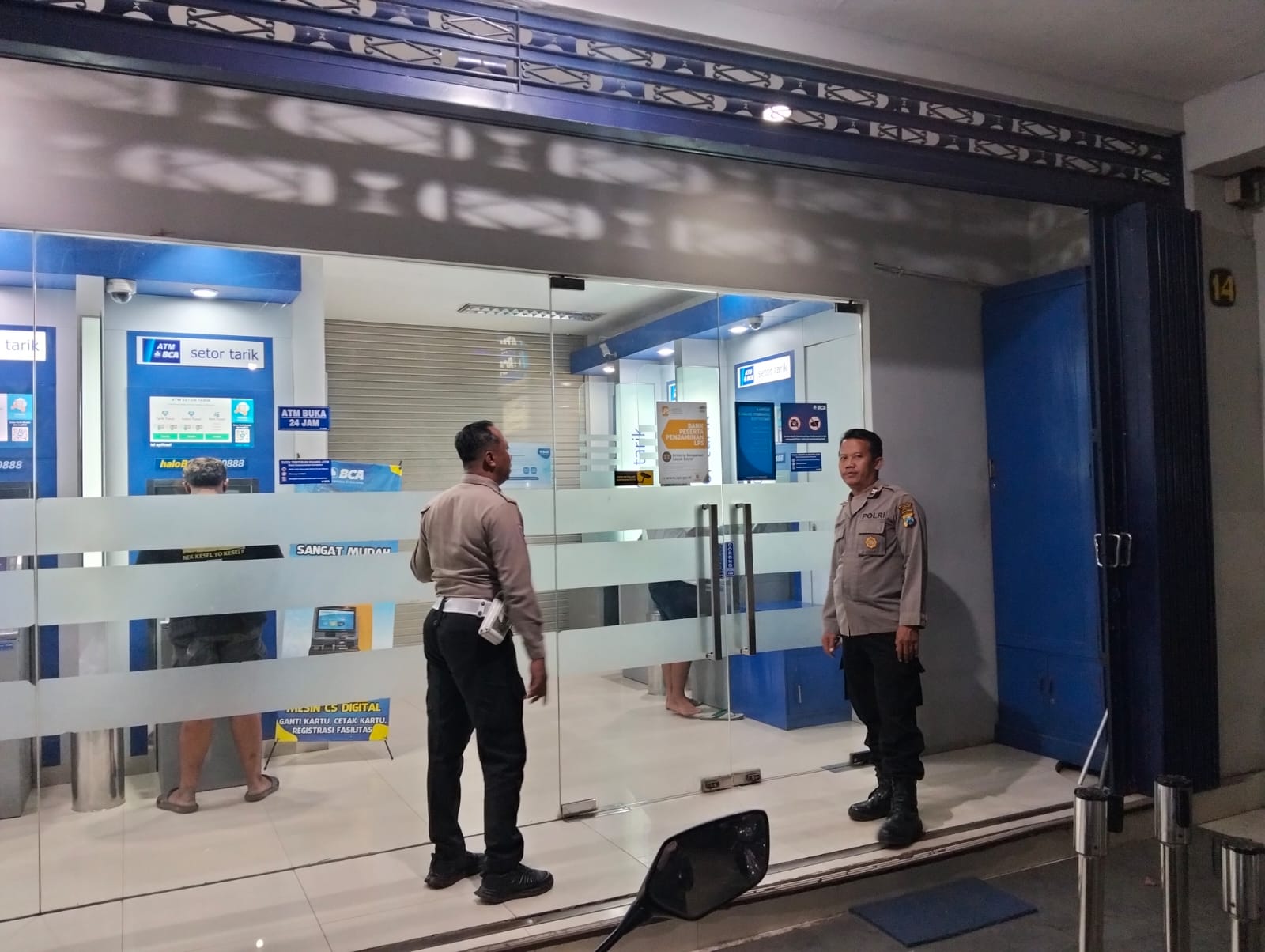 Antisipasi Kejahatan di ATM, Polsek Kertosono Patroli Perbankan