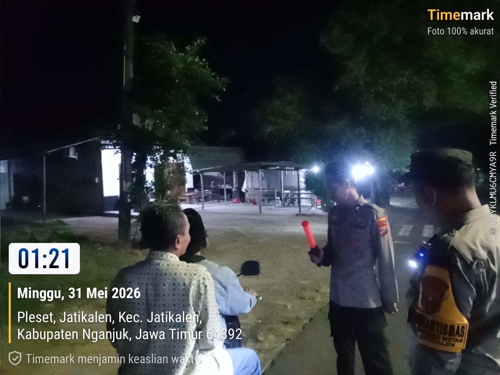 Cegah Gesekan Antar Perguruan Silat, Polsek Jatikalen Laksanakan Patroli Blue Light