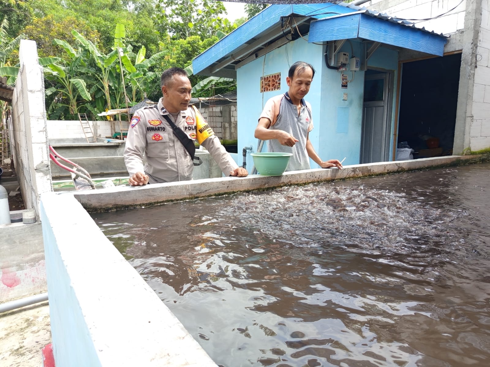 Bhabinkamtibmas Desa Jekek Dorong Budidaya Lele sebagai Sumber Protein dan Ekonomi