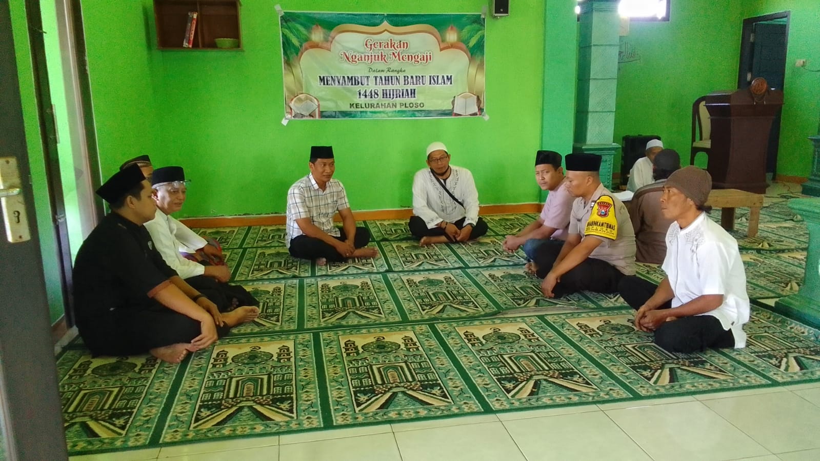 Sambut Tahun Baru Islam 1448 H, 3 Pilar Kelurahan Ploso Gelar Gerakan Nganjuk Mengaji di Masjid Baitul Matiin