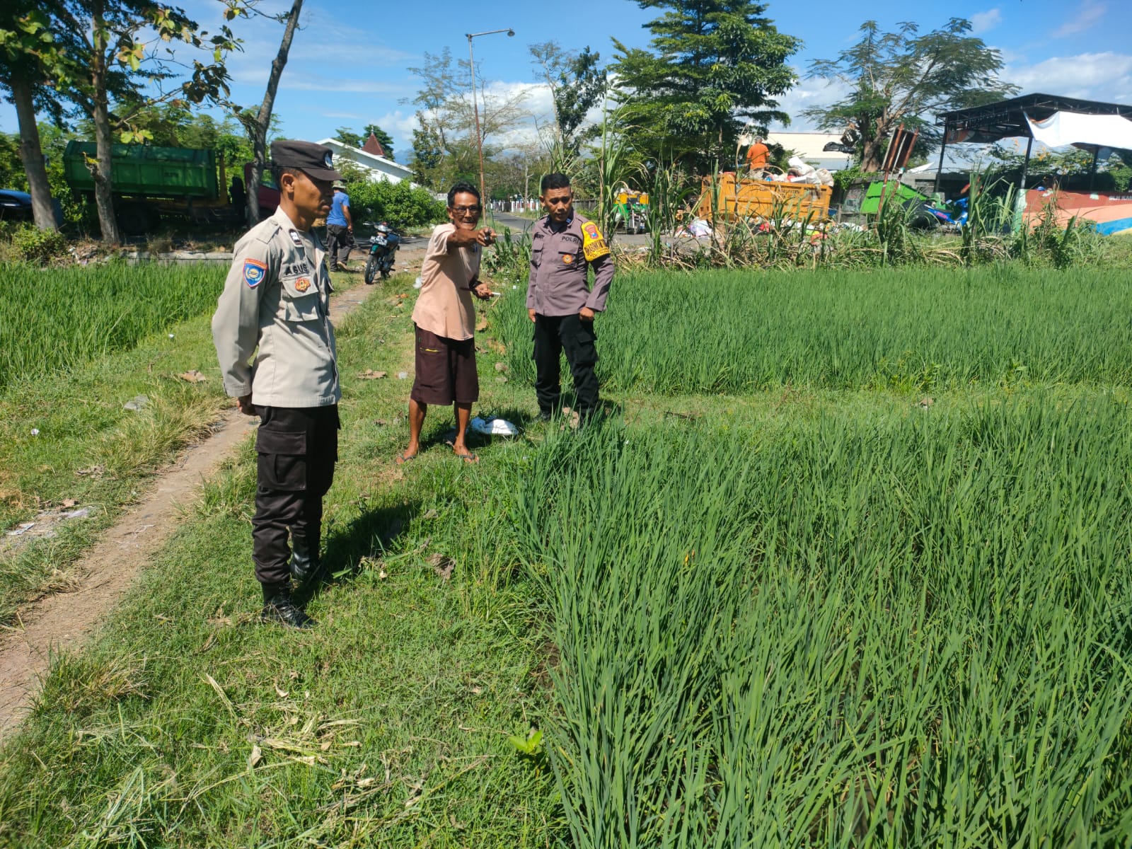 Unit Binmas Polsek Nganjuk Kota Cek Lahan Pertanian, Dukung Swasembada Pangan Nasional