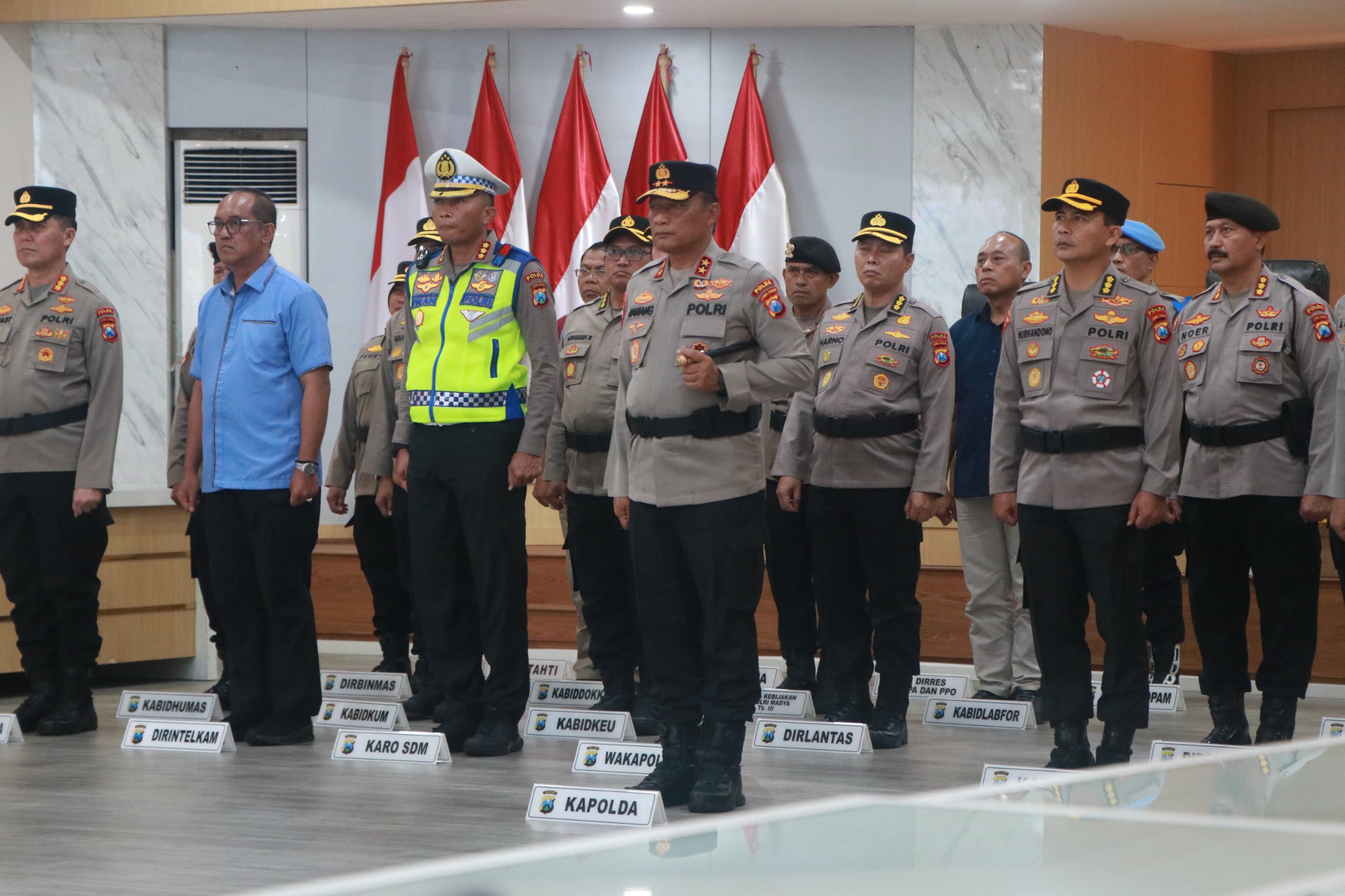 Jelang Hari Bhayangkara ke-80, Polda Jatim Ikuti Upacara Pemuliaan Nilai-Nilai Tribrata