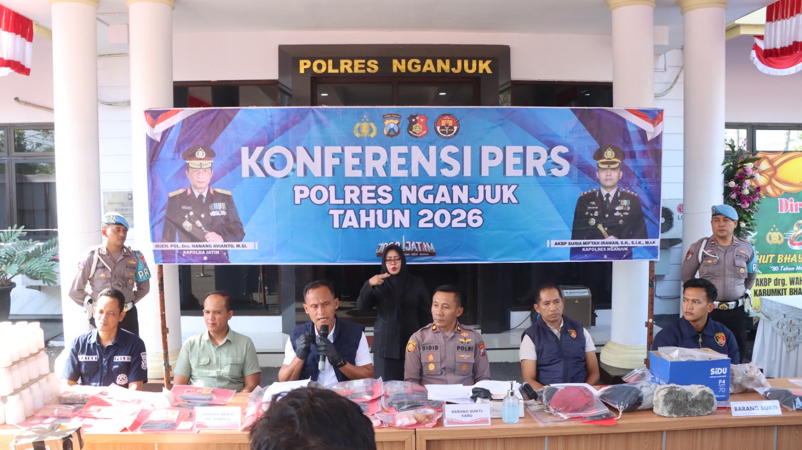 Ungkap Kasus Menonjol Semester I 2026, Polres Nganjuk Bongkar Puluhan TKP Curanmor dan Jaringan Narkoba Lintas Daerah