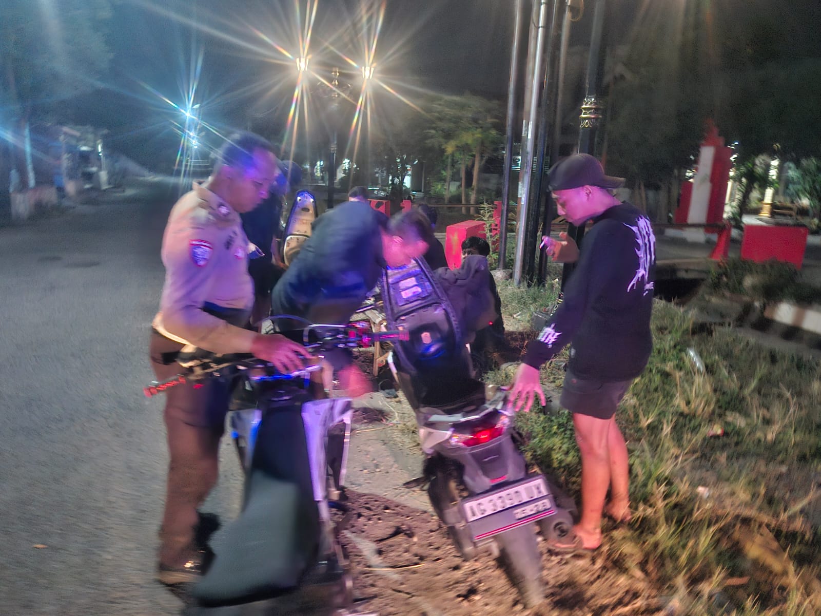 Polsek Kertosono Gelar Patroli Blue Light Antisipasi Gesekan Antar Perguruan Silat