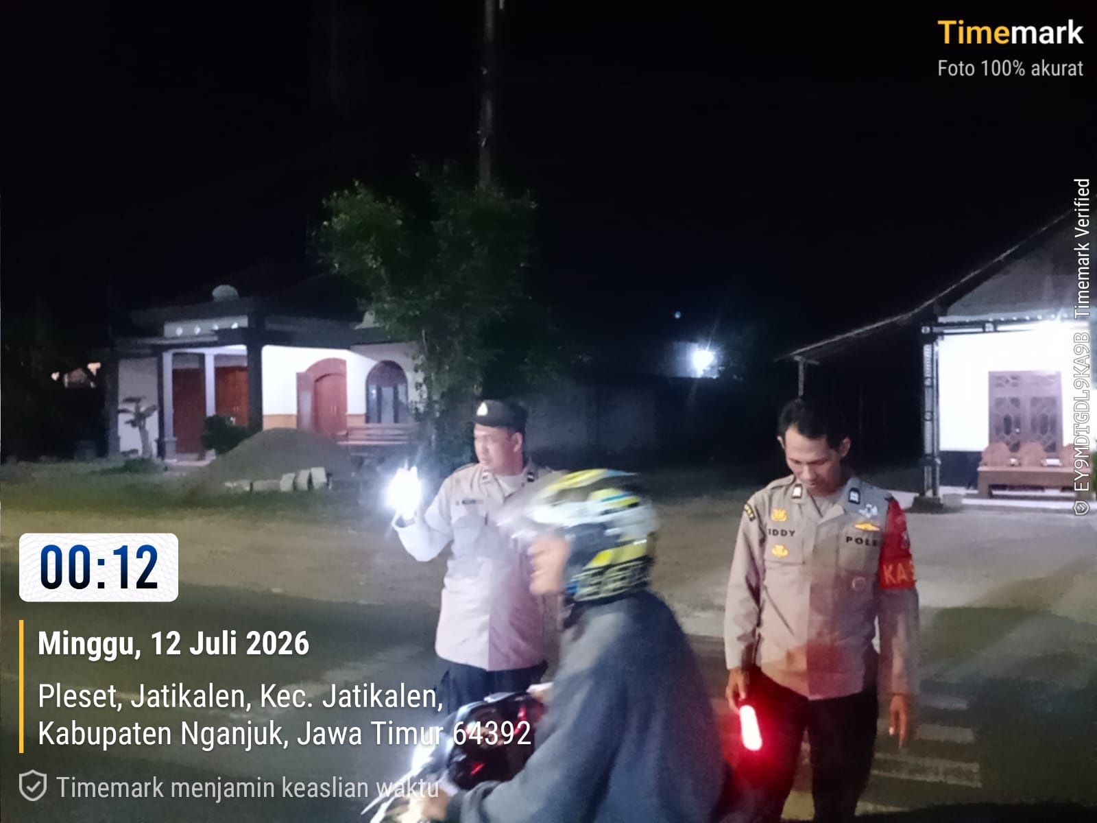 Antisipasi Cegah Gesekan Antar Perguruan Silat, Sajam, handak Polsek Jatikalen Laksanakan Operasi Sreg di depan mapolsek