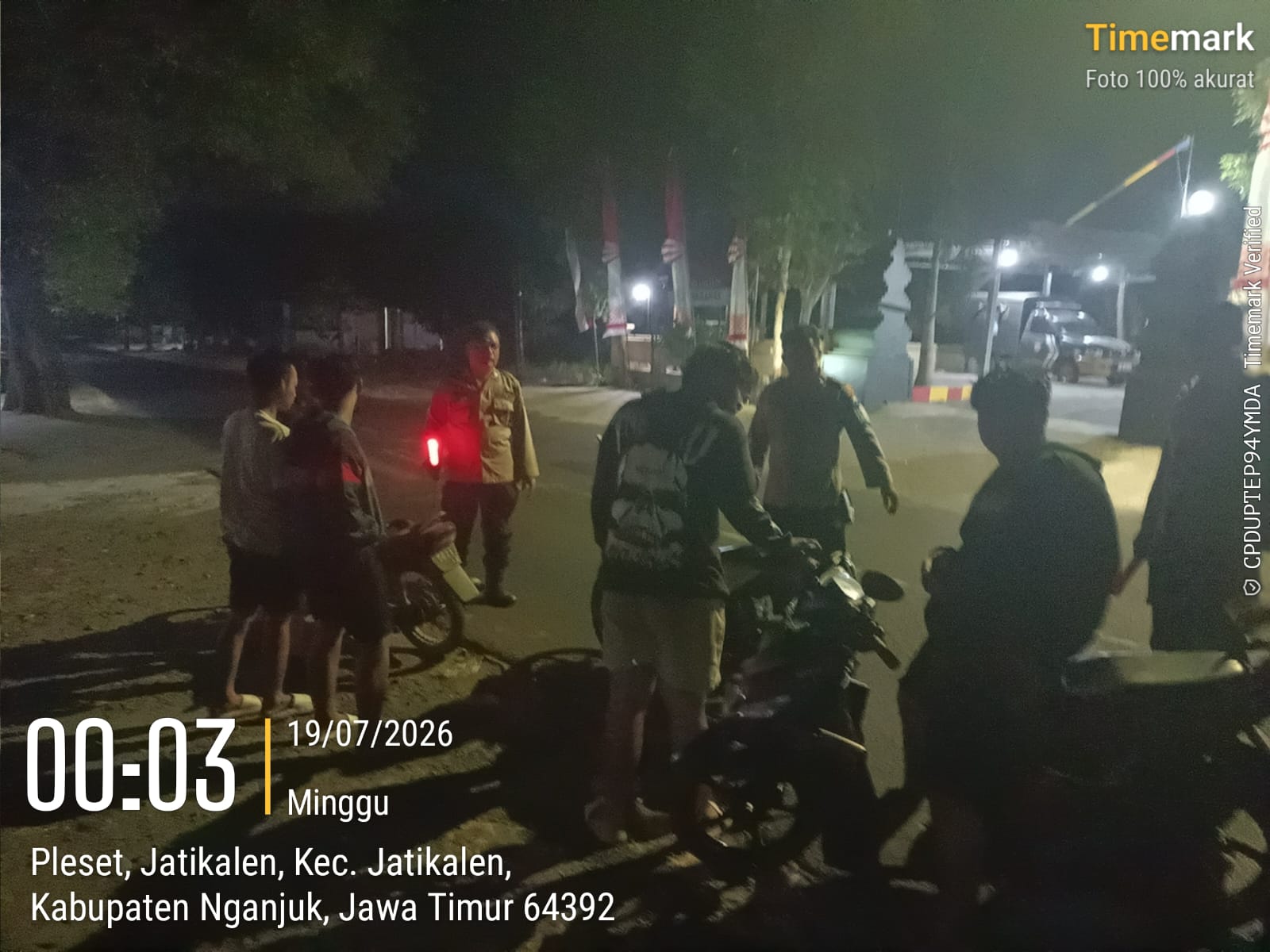 Antisipasi Cegah Gesekan Antar Perguruan Silat, Sajam, handak Polsek Jatikalen Laksanakan Operasi Sreg di depan mapolsek