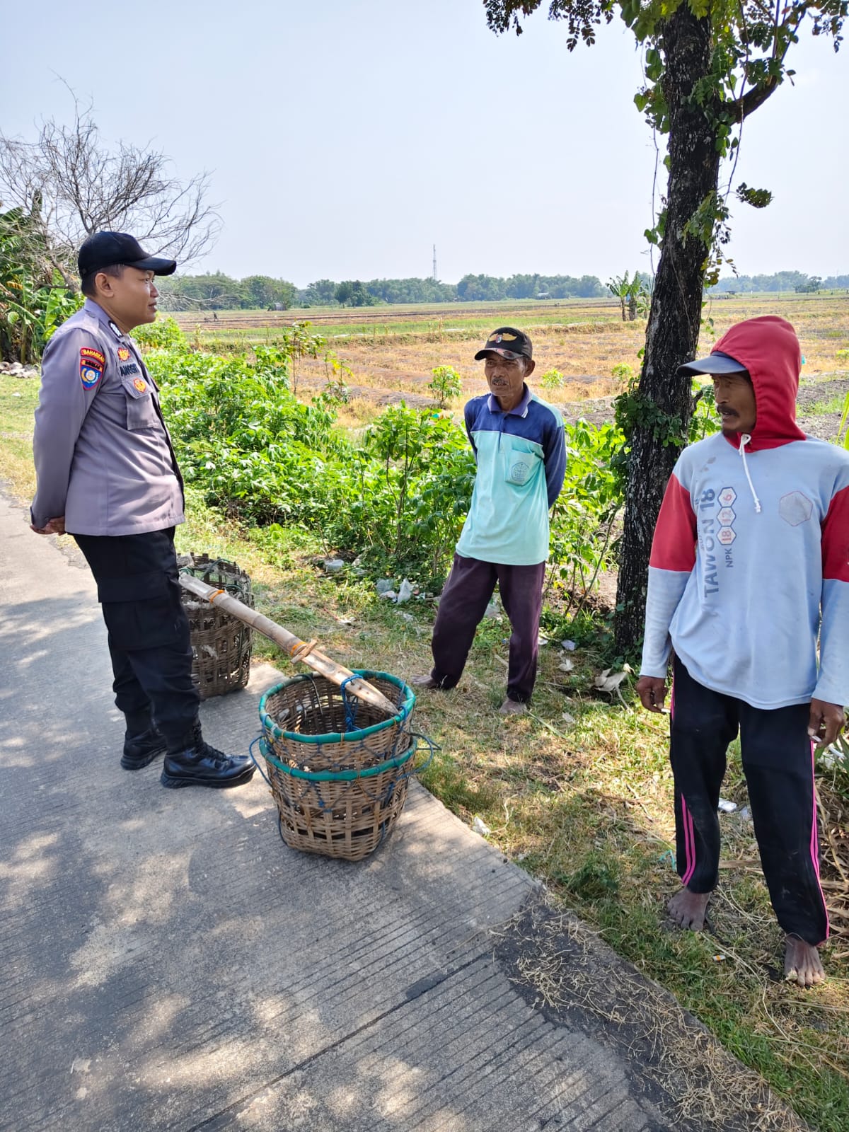 Manfaatkan Lahan Sela, Bhabinkamtibmas Desa Senjayan Dorong Budidaya Cabai