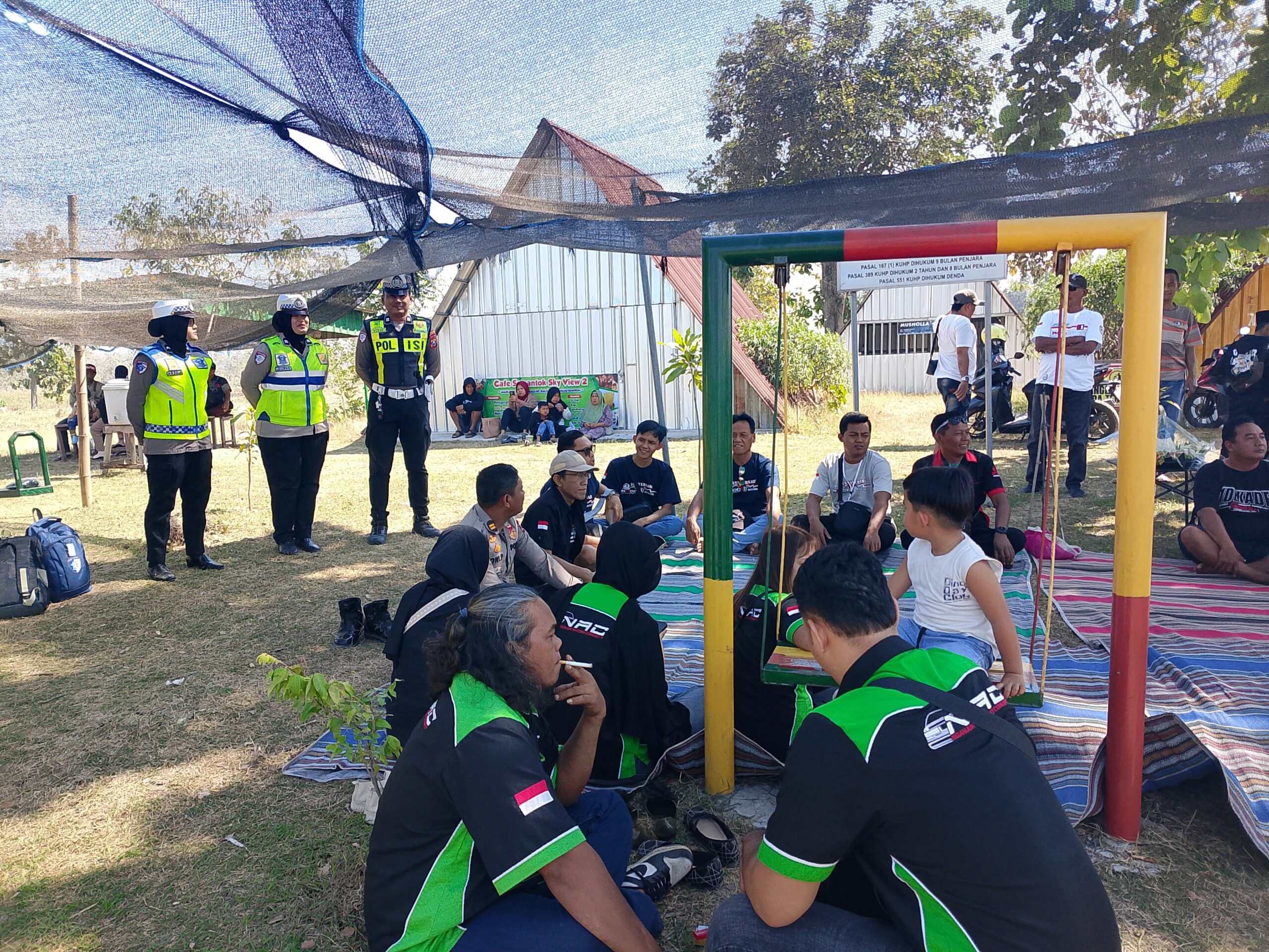 Polantas Menyapa, Satlantas Nganjuk Gandeng NACC Tanamkan Budaya Tertib Berlalu Lintas di Anniversary Ke-8