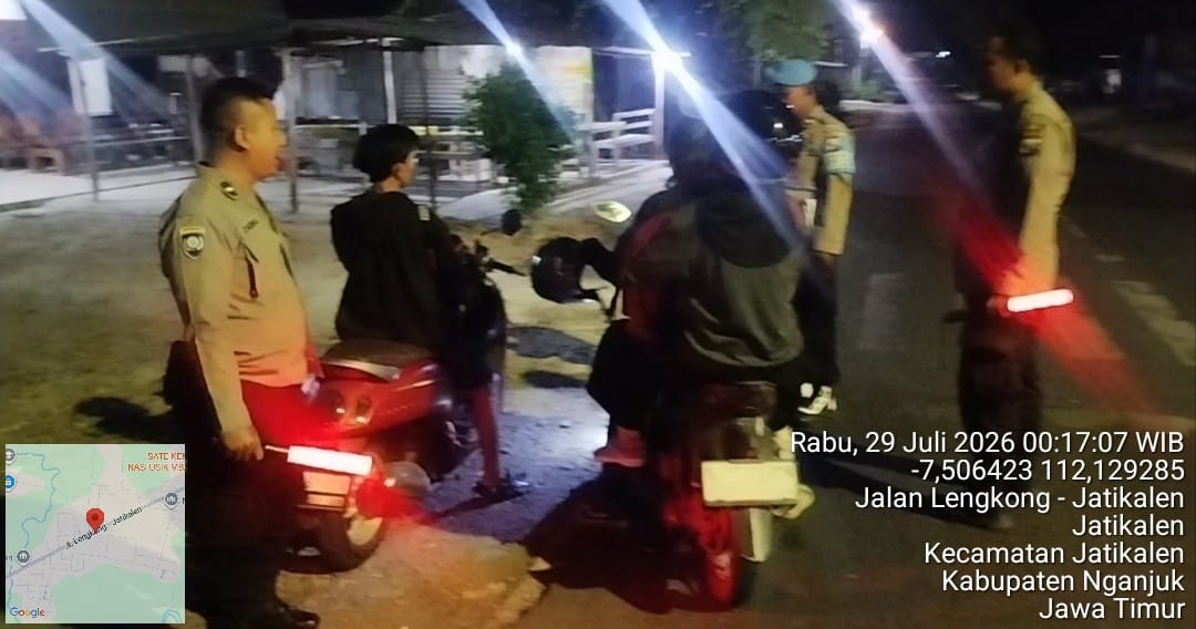 ‎Antisipasi Cegah Gesekan Antar Perguruan Silat, Sajam, handak Polsek Jatikalen Laksanakan Operasi Sreg di depan mapolsek
