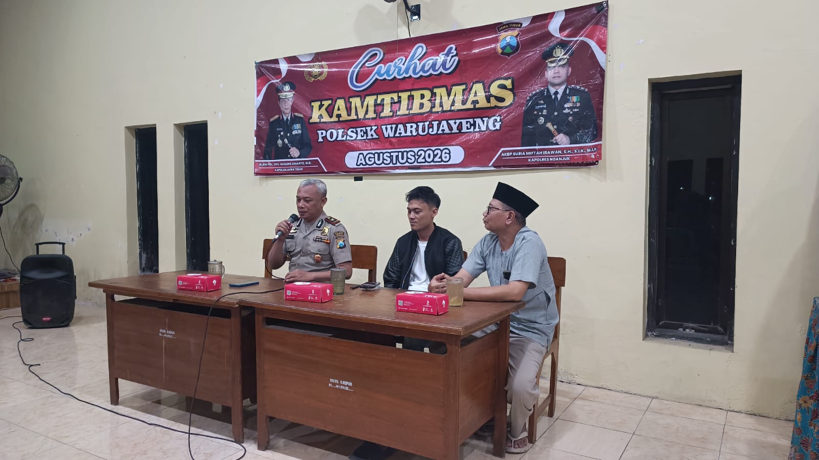 Polsek Warujayeng Gelar Curhat Kamtibmas di Desa Sumberkepuh, Ajak Warga Jaga Kondusivitas