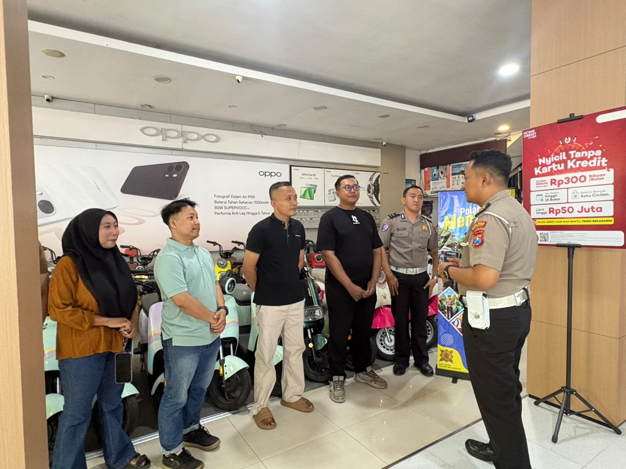 Polres Mojokerto Imbau Masyarakat Tidak Gunakan Sepeda Listrik di Jalan Raya