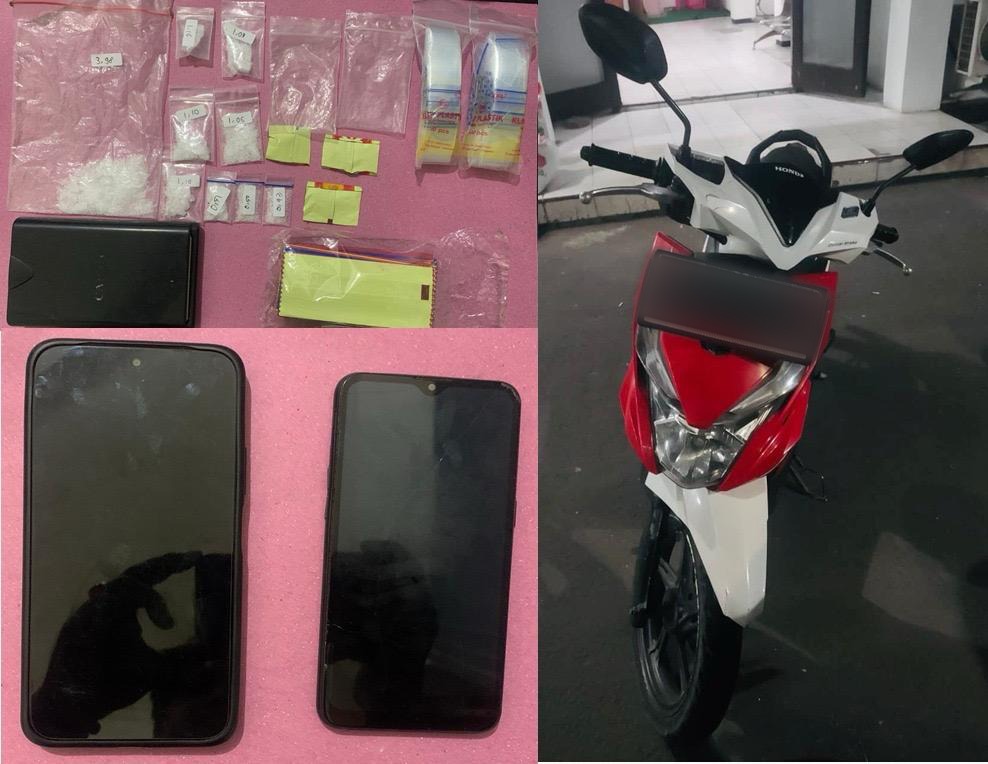 Dua Terduga Pengedar Sabu Ditangkap, Satresnarkoba Polres Nganjuk Sita Hampir 11 Gram Sabu Siap Edar