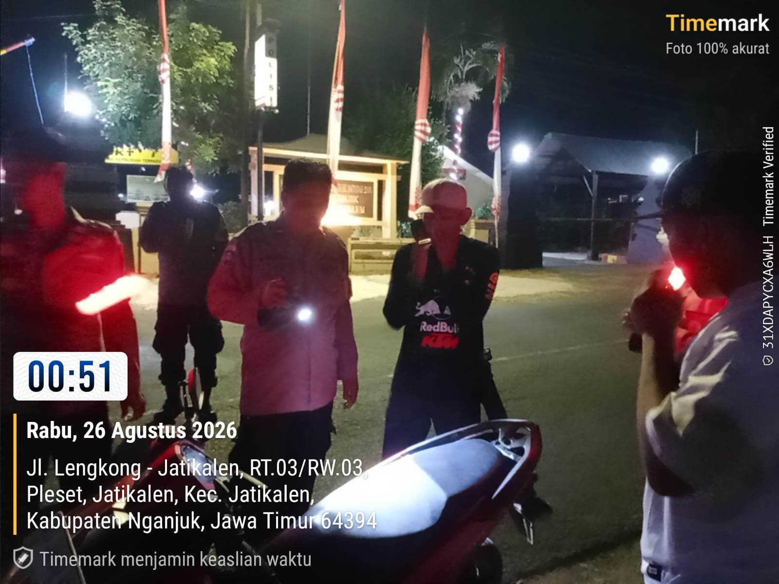 Antisipasi Cegah Gesekan Antar Perguruan Silat, Sajam, handak Polsek Jatikalen Laksanakan Operasi Sreg di depan mapolsek