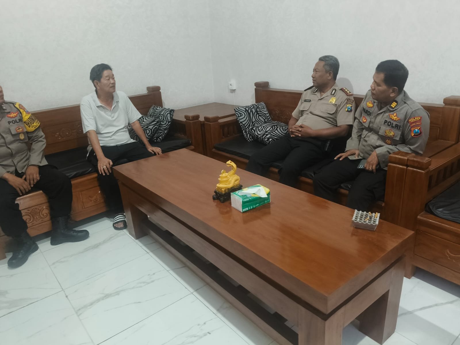 Kapolsek Nganjuk Kota Koordinasi dengan Pemilik Gudang Jagung, Dukung Ketahanan Pangan Nasional