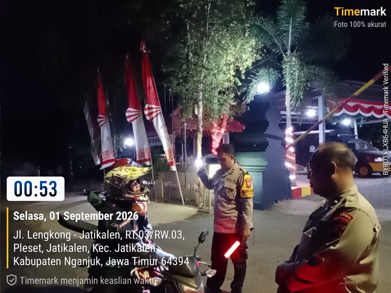 Antisipasi Cegah Gesekan Antar Perguruan Silat, Sajam, handak Polsek Jatikalen Laksanakan Operasi Sreg di depan mapolsek