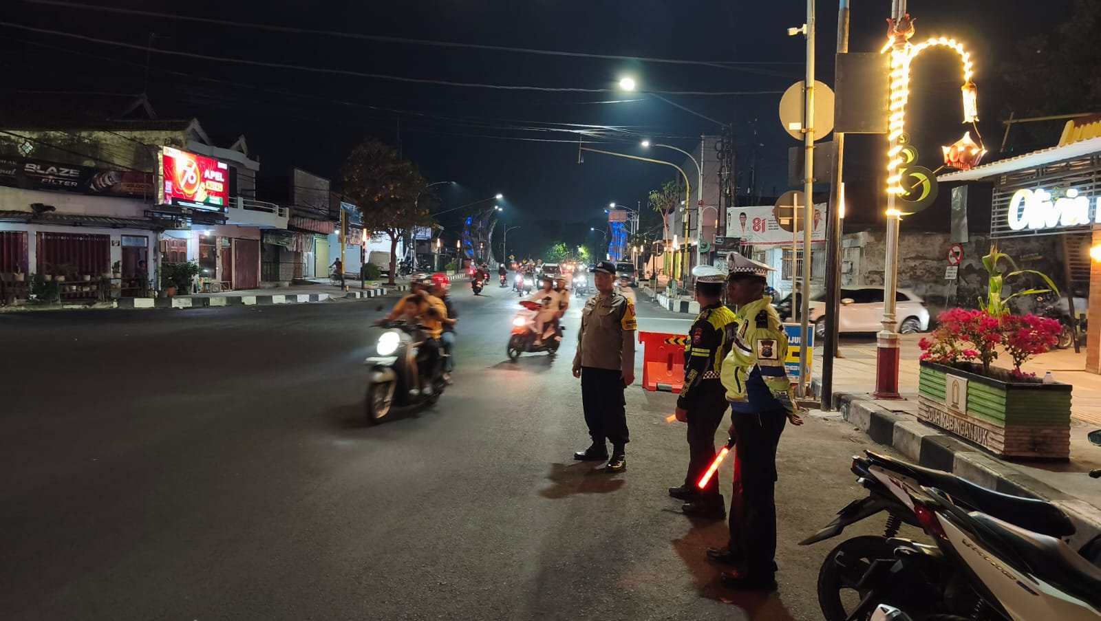 Tekan Potensi Balap Liar, Polsek Nganjuk Kota dan Satlantas Polres Nganjuk Tingkatkan Patroli