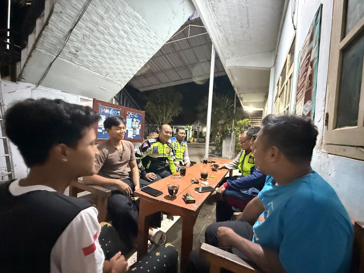 Patroli Dialogis Polsek Warujayeng Sambangi Pomosda, Jaga Kamtibmas Tetap Kondusif
