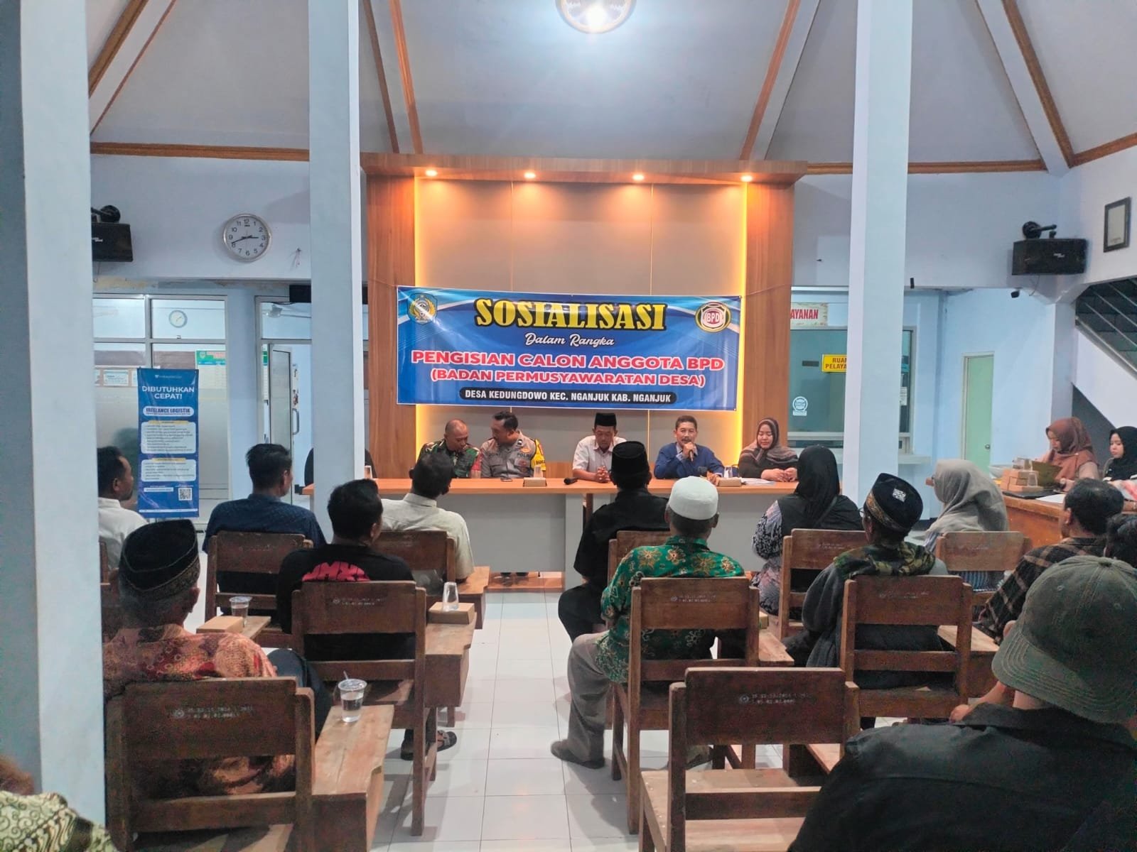 Bhabinkamtibmas Desa Kedungdowo Hadiri Sosialisasi Pengisian Calon Anggota BPD
