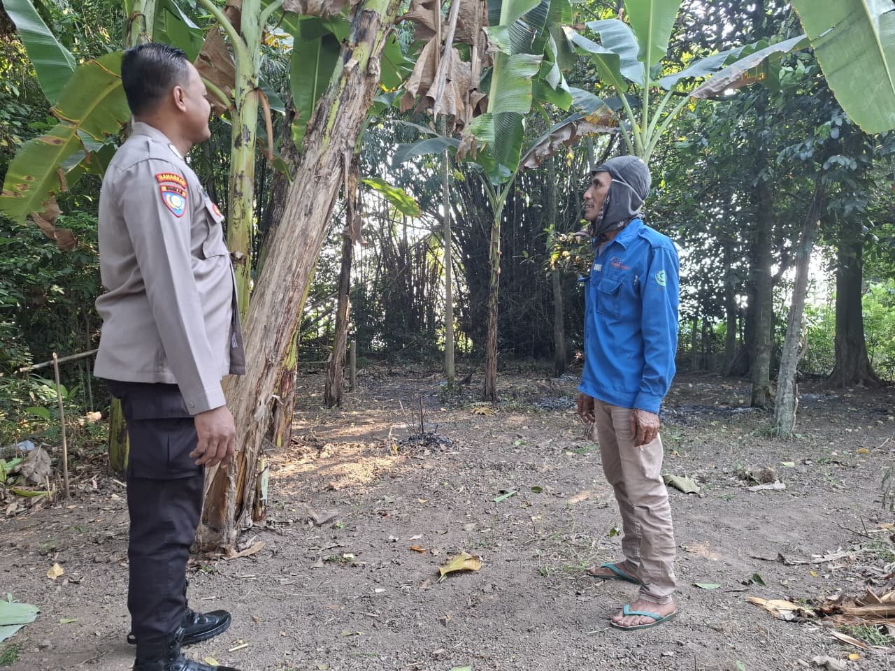 Patroli Sawah dan Kandang, Bhabinkamtibmas Tegaron Rawat Ketahanan Pangan dan Kamtibmas