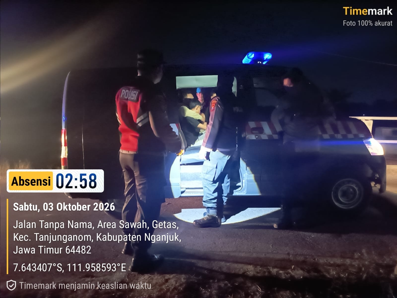 Cegah Gesekan Antar Pemuda, Polsek Warujayeng Gelar Patroli Dialogis hingga Dini Hari