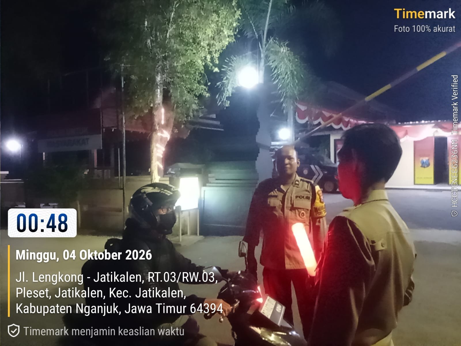 Antisipasi Cegah Gesekan Antar Perguruan Silat, Sajam, handak Polsek Jatikalen Laksanakan Operasi Sreg di depan mapolsek