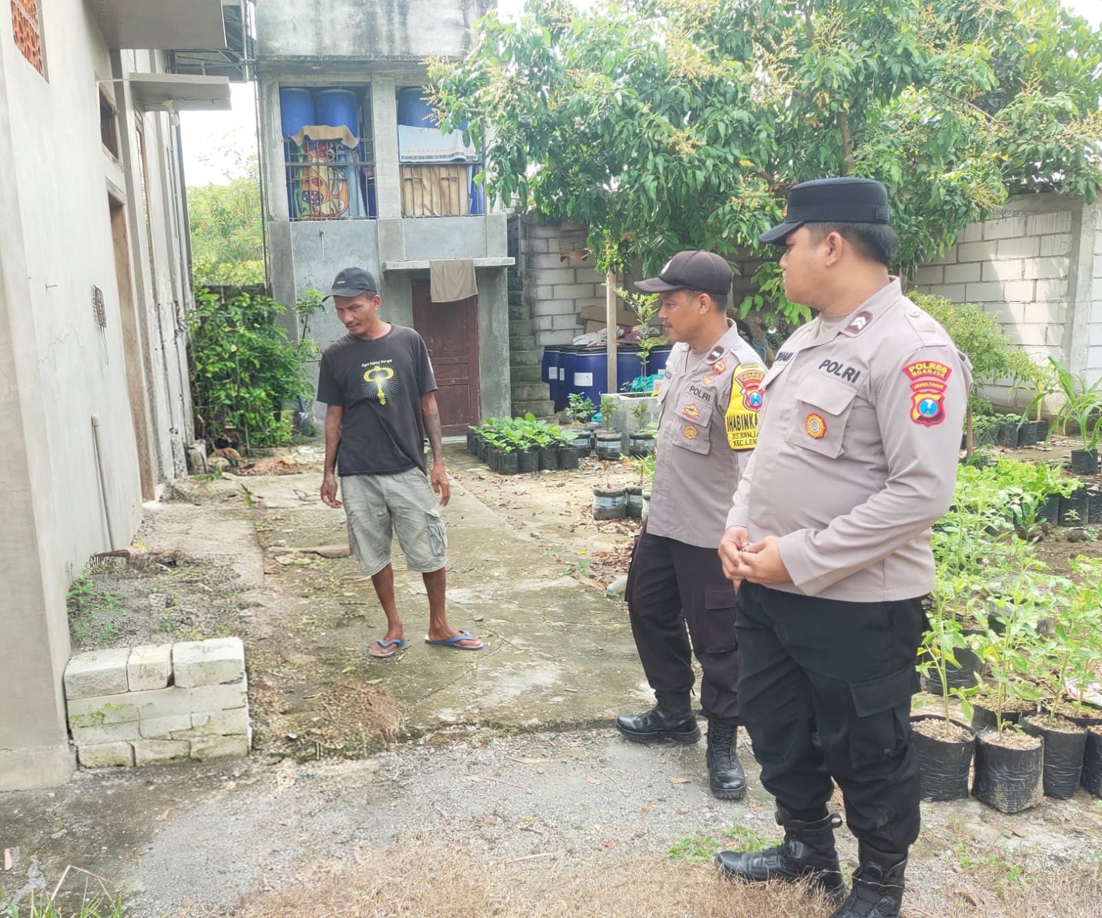 Lahan Kosong Jadi Sumber Pangan, Bhabinkamtibmas Banjardowo Apresiasi Pemanfaatan P2B Warga