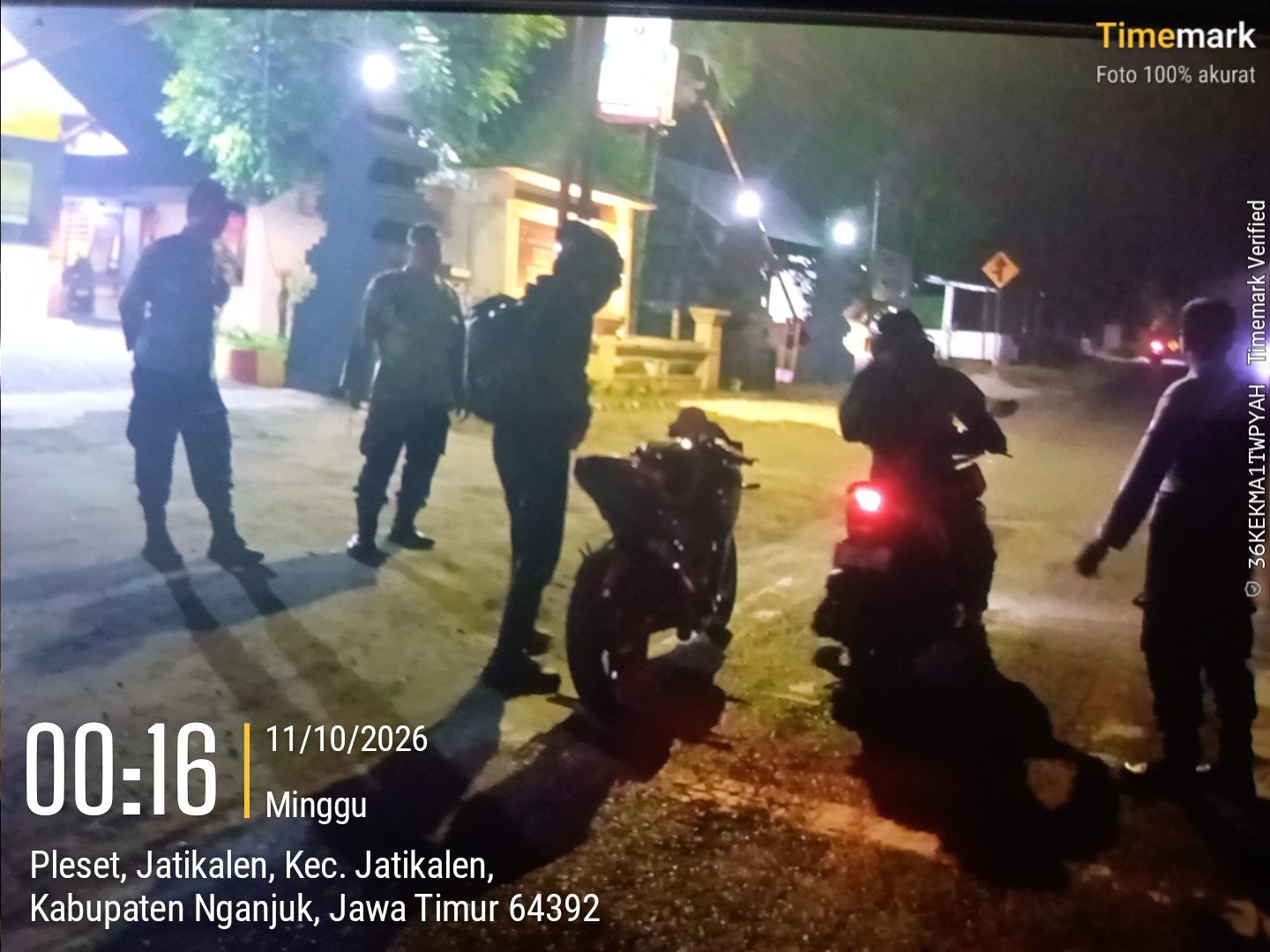 Antisipasi Cegah Gesekan Antar Perguruan Silat, Sajam, handak Polsek Jatikalen Laksanakan Operasi Sreg di depan mapolsek