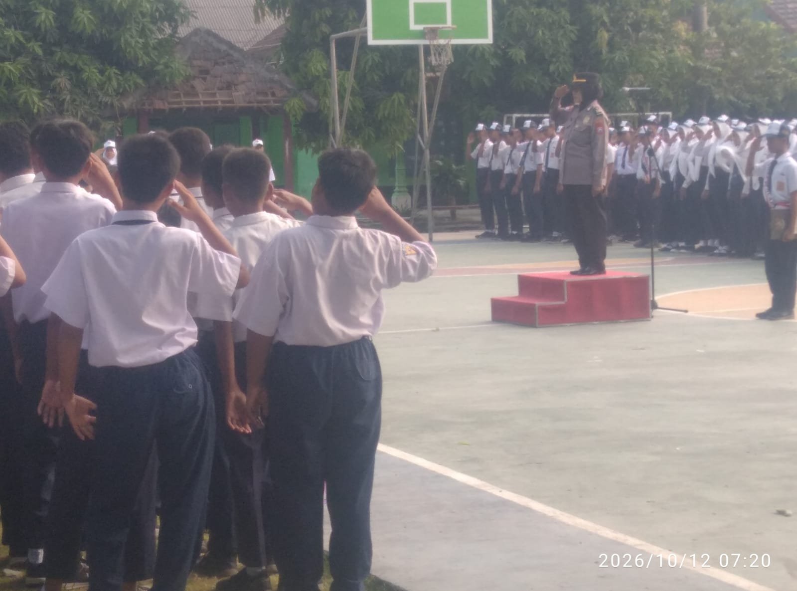 Police Goes To School, Polsek Kertosono Berikan Pembinaan Kenakalan Remaja kepada Siswa SMPN 4 Kertosono