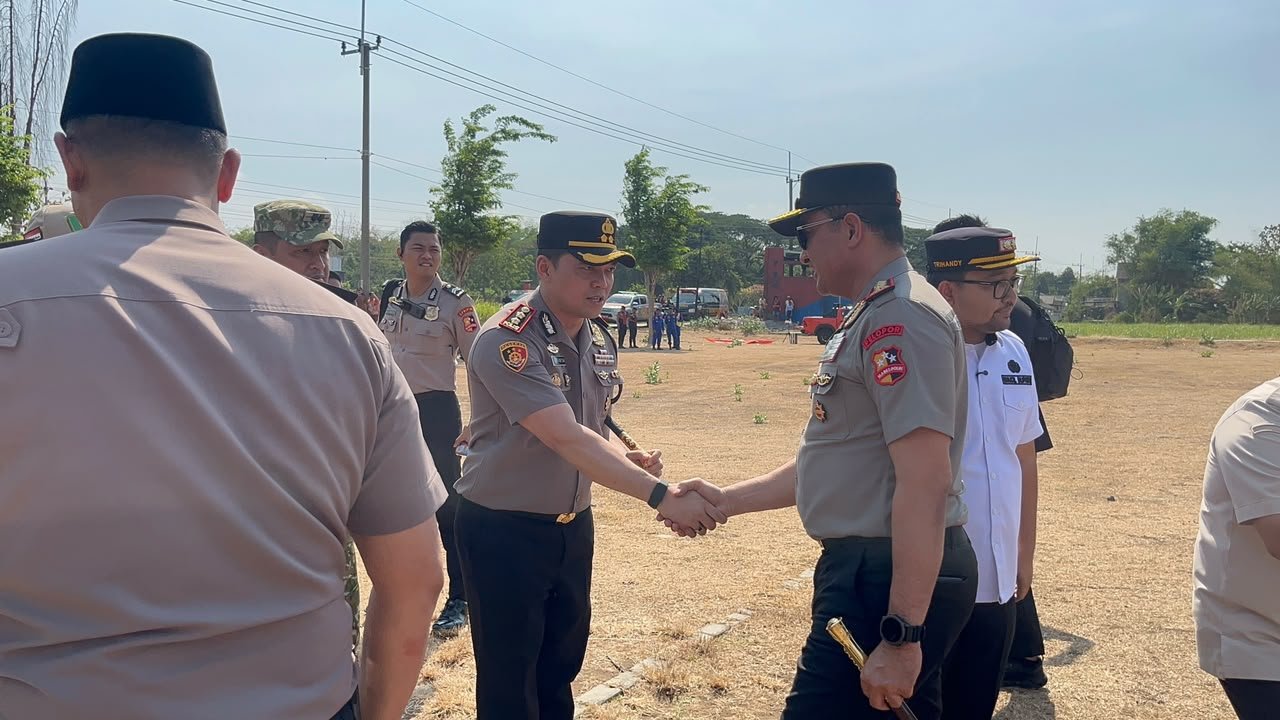 Kapolres Nganjuk Pimpin Langsung Pengamanan Kunjungan Kapolri ke Makam dan Museum Marsinah