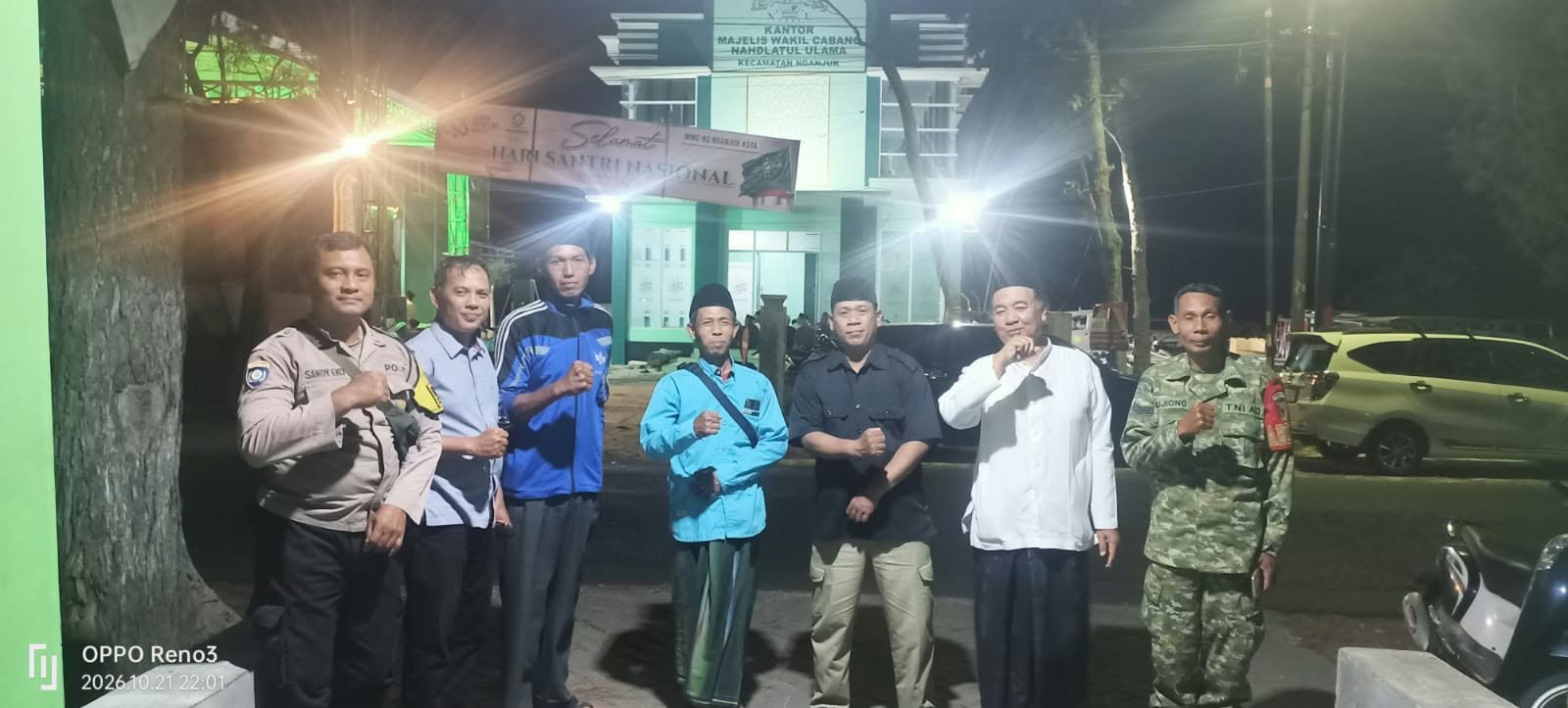 Kapolsek Nganjuk Kota Hadiri Istighotsah dan Pengajian Umum Peringatan Hari Santri Nasional 2026