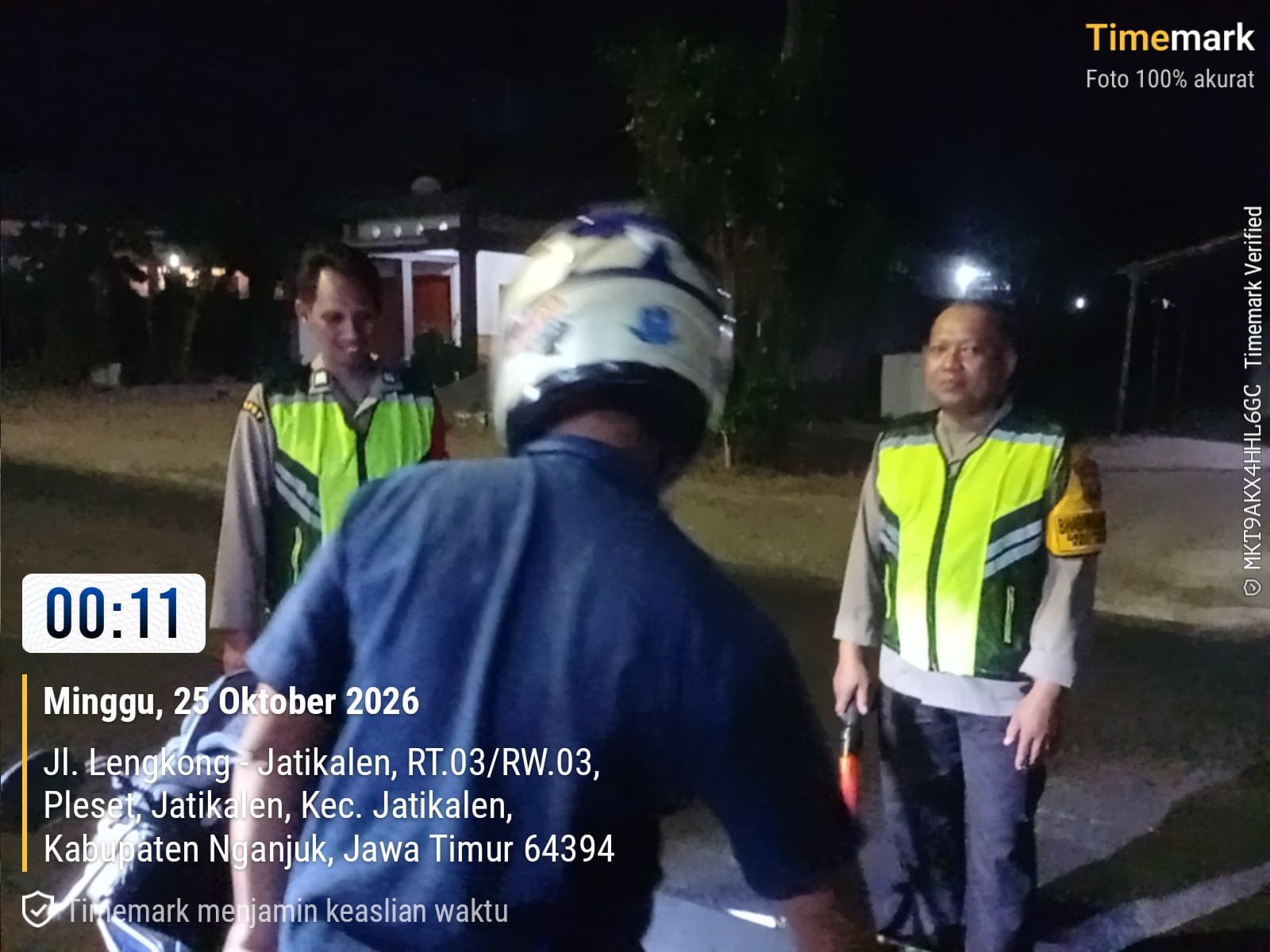 Antisipasi Cegah Gesekan Antar Perguruan Silat, Sajam, handak Polsek Jatikalen Laksanakan Operasi Sreg di depan mapolsek